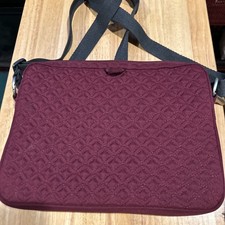 Belkin Burgundy Quilted Padded Case Strap Zipper Tablet Bag 11.5x 9” NEW picture