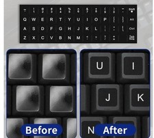 Keyboard Replacement Letters ENGLISH 6 Pcs picture