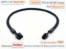 ⚡️16AWG PCI-E GPU 6P Cable for Seasonic PRIME Gold GX850 GX1000-📏70cm/27 inch picture