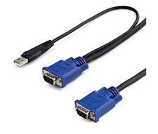 StarTech 10FT SLIM USB VGA KVM CABLE KVM CONSOLE USB VGA VIDEO THIN CORD picture
