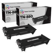 LD Compatible TN880 Black Toner Super HY Set of 2 for Brother DCP-L6600 HL-L6200 picture
