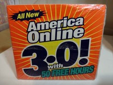 America Online 3.0 Installation Kit (1997) New and Sealed, Writing on the Back picture