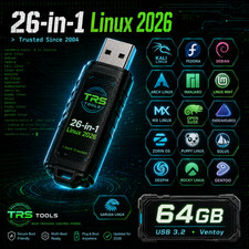 Linux Multiboot USB 64GB USB 3.2 | 26 Distros (Mint Ubuntu Zorin) picture