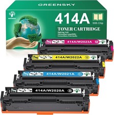 414a Toner Cartridges 4 Pack Replacement for HP 414A 414X W2020a Toner Compatibl picture