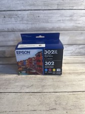New EPSON 302XL High Yield Black And 302 Tri Color Ink Cartridges Exp 03/2026 picture
