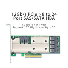 SAS3224 12Gb/s PCIe x8 to 24 Port SAS SATA HBA Controller Card  OEM 9305-24I picture