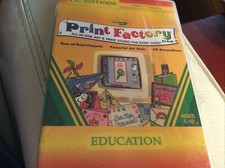 NEW SEALED PRINT FACTORY CRAYOLA PC SOFTWARE AGES 5-10 ART & PRINT STUDIO picture