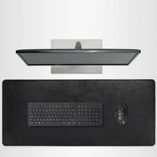 DAREhue Full Grain Genuine Leather Desk Pad – Black XL  Premium Desk Mat with... picture