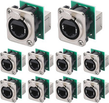 10PCS Ethercon Rj45 Chassis Socket Ne8Fdp Feedthrough RJ45 Jack | D Series Ether picture