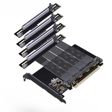 PCIe 5.0 x16 to x8 split extension cable, support one to four picture