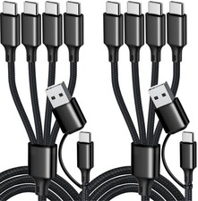 Puxnoin USB C Splitter Multi Charging Cable, A/C Fast Cord 4 feet picture