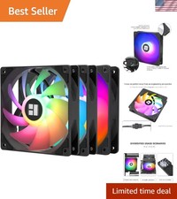 Computer Cooling Fan 120mm PWM ARGB Quiet Fan 4pin PC Case CPU Cooler 3 Pack picture