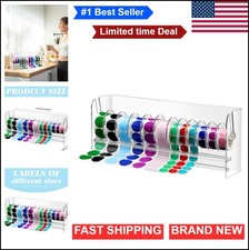 Sticker Holder Organizer Dispenser Acrylic Roll Label,12 Disks | Adjustable for picture