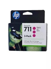 GENUINE SEALED HP 711 INKJETS CZ135A MAGENTA T520 TRIPLE PACK (3 Inks) 2021 picture
