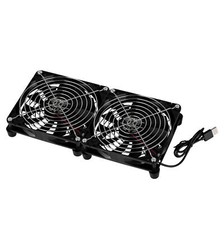 USB Cooler Dual 140mm Fan 1100RPM Router Modem Console External Cooling Stand 5V picture