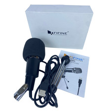 Fifine K668 Condensor Microphone w/ Tripod Stand & Wind Cap Creator VLOG Podcast picture