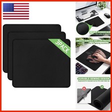 Jofuler 3 Pack Mouse Pad Stitched Edges Non-Slip Rubber Base Black picture