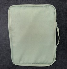 13 Inch Tablet Sleeve Case Organizer Carrying Bag Green Zipper Padded Pocket picture