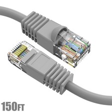150FT CAT6 RJ45 Network LAN Ethernet UTP Snagless Patch Cable Copper Wire Gray picture