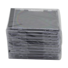 10.4 mm Standard Single Clear CD Jewel Case with Assembled Black Tray Packs picture