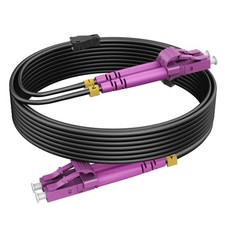 RamboCables 65ft/20m OM4 LC to LC Fiber Patch Cable Outdoor Armored, Fiber Optic picture