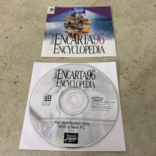Microsoft Encarta 96 Encyclopedia - PC Software - Microsoft Home 1995 disc/book picture