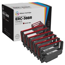 LD 6 Pack ERC-38BR Black & Red Ribbon Cartridge for Epson ERC-38 TM-300A TM-300B picture