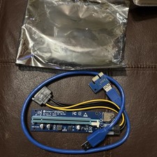 FebSmart PCI-E Riser PCIe Ver 006C 6 PIN 16x to 1x Powered Riser Adapter Card picture