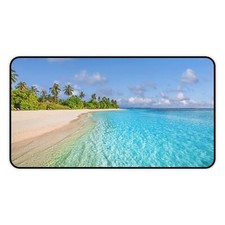 Beach Pad Protector, Tropical Beach Desk Mat, Laptop Desk Pad, Computer Desk Mat picture