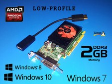 HP Compaq Elite SFF 8000 8100 8200 8300 2GB Low Profile Video Card + HDMI Cable picture