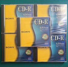 5x Sony CD-R CD Recordable 650MB/74min Compact Disc CDQ-74CN NEW FACTORY SEALED picture