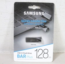 BRAND NEW Samsung Bar Plus 128Gb USB 3.1 Flash Drive Titan Gray 300MB/s picture