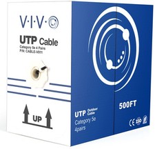 VIVO 500ft bulk Cat5e LAN Ethernet Cable UTP Cat-5e Waterproof Outdoor Burial picture