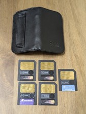 Lot 5 Vintage Olympus & PNY SmartMedia Memory Cards (4) 128MB, (1) 8MB in Case picture