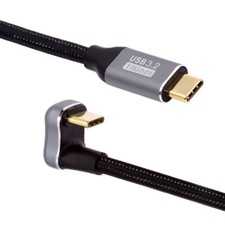 CY USB 3.1 USB-C Type C 100W Charge Extension Data Cable U Shape Back Angled picture