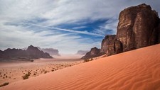 Landscape nature sand desert dunes wadi rum jordan Custom Gaming Mat Desk picture
