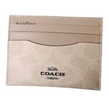 2026 Coach Slim Mini Id Card Case Holder In Signature Canvas - CZ286-1 picture