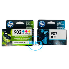 Genuine 4-Pack HP 902 Black & Color B/C/M/Y Ink X4E05AN NEW SEALED BOXES picture