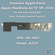 OEM Apple MacBook Air 13 inch M1 2020 A2337 Logic Board 8GB 512GB w/Touch ID A+ picture