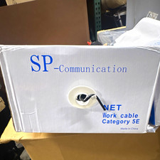 SP-Communication Cat5e Bulk Ethernet Cable 1000 ft White Raw (No Connector) picture