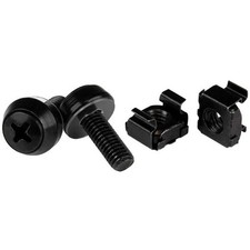 StarTech.com M6 x 12mm - Screws and Cage Nuts - 50 Pack, Black picture