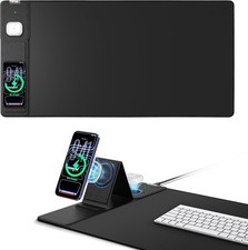 Mouse Pad W/ Magnetic Wireless Charging & Adjustable Phone Stand 31.5