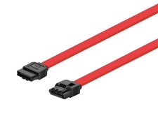 Monoprice 18in SATA 6Gbps Cable with Locking Latch - Red picture