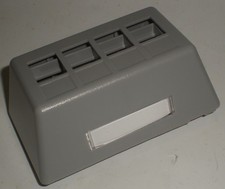 90 pcs HUBBELL PREMISE WIRING PLATE STANDARD BOX 4 PORT GRAY FP4BGY KEYSTONE NEW picture