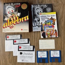 Alge-Blaster Plus Algebra MS-DOS PC Vintage Software w Box Disks Manual picture