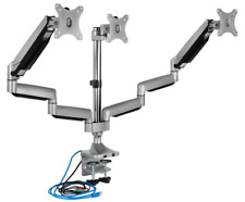 Mount-It Triple Monitor Desk Mount With USB Port Height Adjustable Up To 32