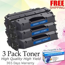 3PK CE505X 05X Bk Toner Cartridge For HP LaserJet P2055d P2055dn P2055x Printer picture