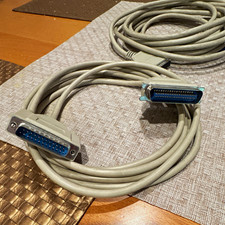 DB25 parallel male to cn36 centonics male ieee 1284 printer cable 10ft and 15ft picture