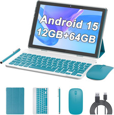 10 Inch Tablet Android 15 Tablets 2 in 1 Tablet with Keyboard 12GB RAM+64GB Rom( picture