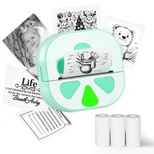 NADAIIN Mini Sticker Printer, D20 Portable Bluetooth mini printer, Green picture